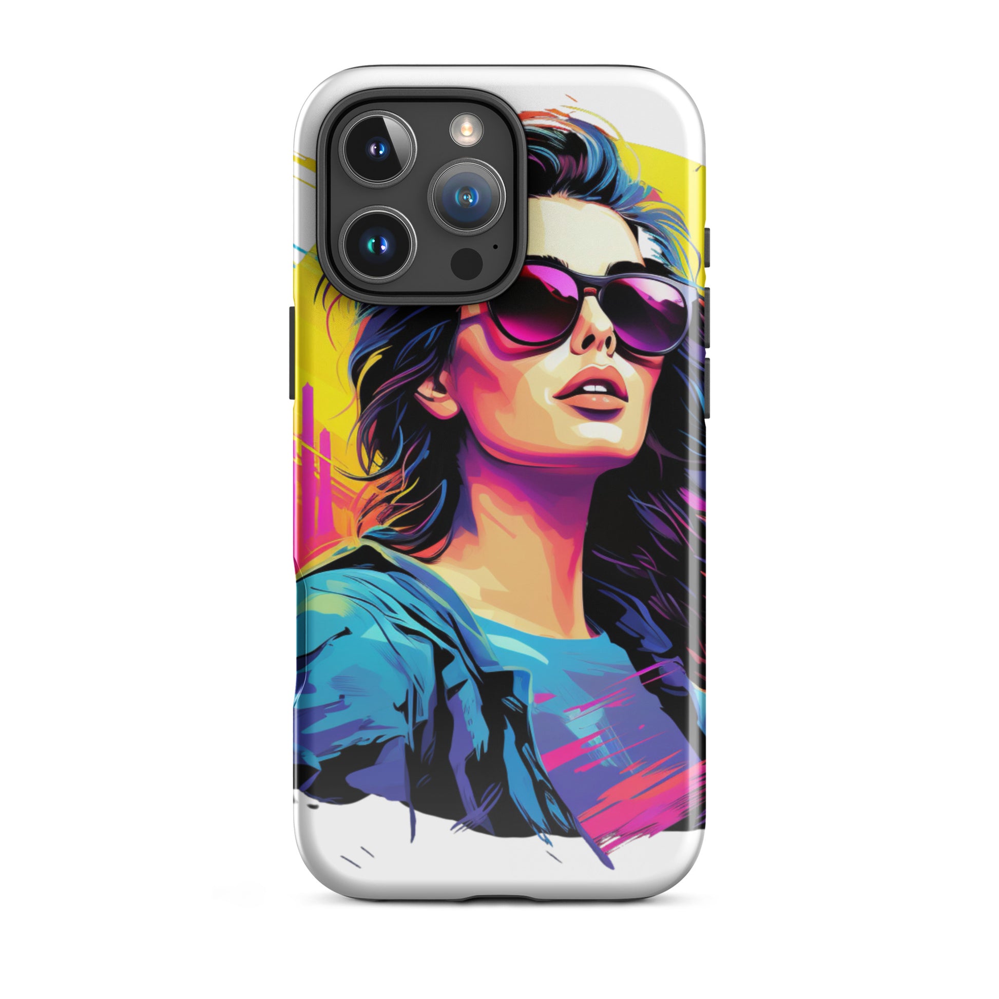Retro 80's Badass Woman Artwork iPhone Case Phone Cases Co. Retro 80's Badass Woman Artwork iPhone Case Phone Cases Co.